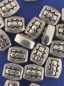 Small Rectangule "3 Dot" Silver bead