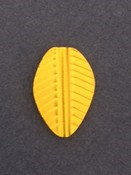 Gold Vermeil Leaf Bead / Arrowhead, Medium