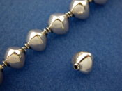 Silver Bicone High Polished Bead, Small (Bali)