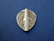 Silver Flat Teardrop Leaf Bead