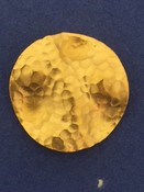 Gold Vermeil Hammered Coin-shaped Bead, Medium