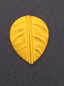 Gold Vermeil Flat Teardrop-shaped Leaf Bead