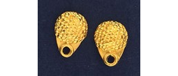 Gold Vermeil Earring Post with Granulation (sold by the pair)