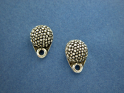 Silver Earring Post with Granulation (sold by the pair)