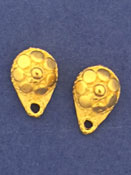 Gold Vermeil Earring Post with decoration (sold by the pair)