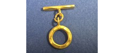 Gold Vermeil Toggle Clasp - Round hammered, Small