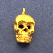 Gold Vermeil Skull Charm