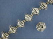 Silver Bicone Shiney Stacked Bead