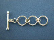 Gold Vermeil Toggle with 3 loops