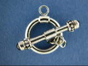 Silver Toggle Clasp with Pearl Toggle and Adjustable Chain