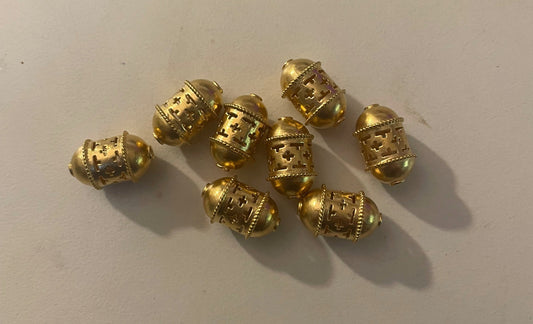 Gold Vermeil  Asian Lantern Bead