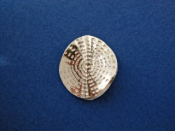 Silver Flat round Bead with Twist and Etched Line Decoration, Small