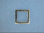 Silver Bead Frame - Square, Medium, with  4 holes, one on each side