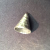 Silver Cone, Hammered Hilltribe Oxidized, wide