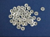 Silver Wavy Chip Bead w/ Satin Finish 6x6 mm